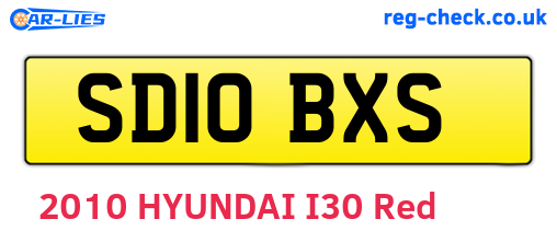 SD10BXS are the vehicle registration plates.