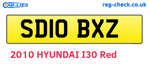 SD10BXZ are the vehicle registration plates.