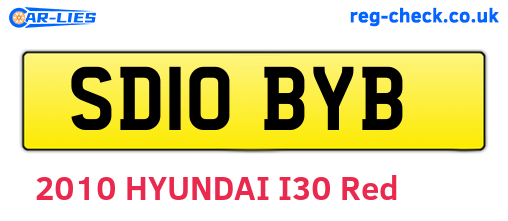 SD10BYB are the vehicle registration plates.