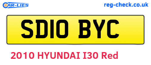 SD10BYC are the vehicle registration plates.