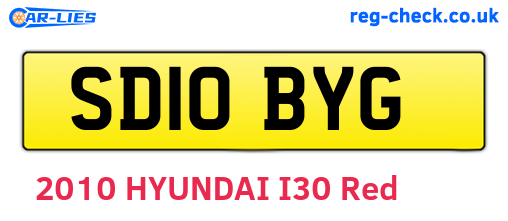 SD10BYG are the vehicle registration plates.