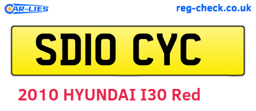 SD10CYC are the vehicle registration plates.