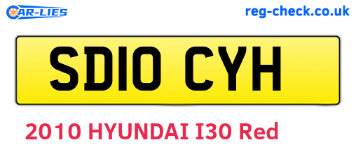 SD10CYH are the vehicle registration plates.