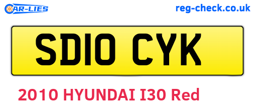 SD10CYK are the vehicle registration plates.