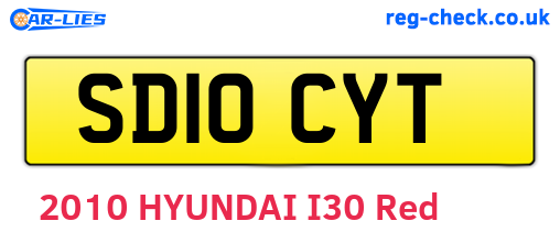 SD10CYT are the vehicle registration plates.