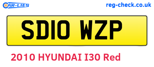 SD10WZP are the vehicle registration plates.