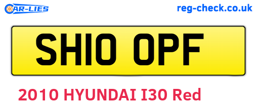 SH10OPF are the vehicle registration plates.