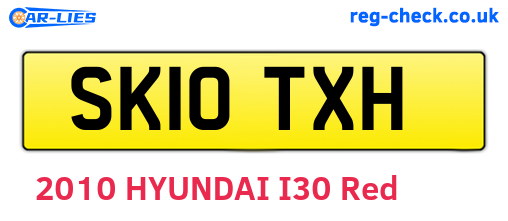 SK10TXH are the vehicle registration plates.
