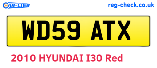 WD59ATX are the vehicle registration plates.