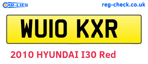WU10KXR are the vehicle registration plates.