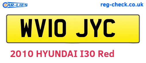 WV10JYC are the vehicle registration plates.