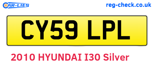CY59LPL are the vehicle registration plates.