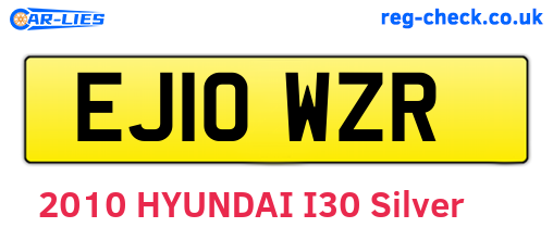 EJ10WZR are the vehicle registration plates.