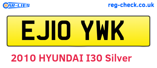 EJ10YWK are the vehicle registration plates.