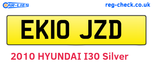 EK10JZD are the vehicle registration plates.
