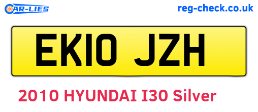 EK10JZH are the vehicle registration plates.