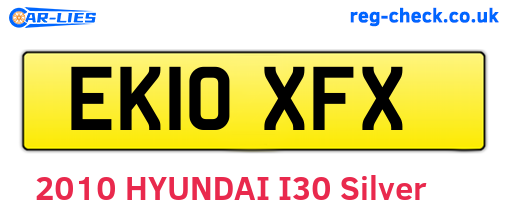 EK10XFX are the vehicle registration plates.