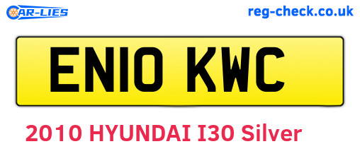 EN10KWC are the vehicle registration plates.