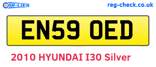 EN59OED are the vehicle registration plates.