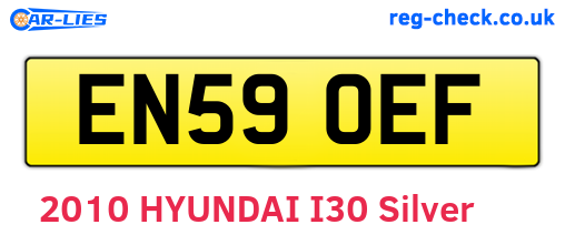 EN59OEF are the vehicle registration plates.