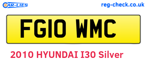 FG10WMC are the vehicle registration plates.