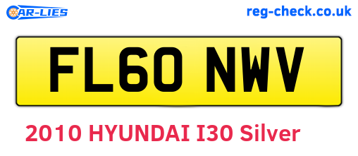 FL60NWV are the vehicle registration plates.
