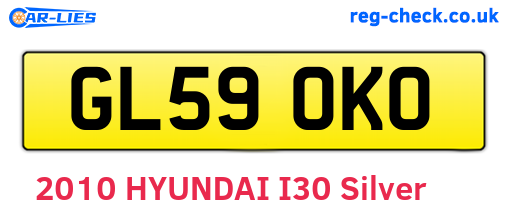 GL59OKO are the vehicle registration plates.