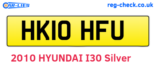 HK10HFU are the vehicle registration plates.