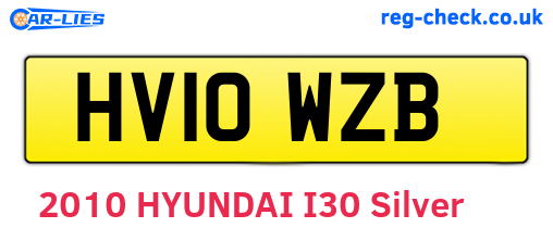 HV10WZB are the vehicle registration plates.