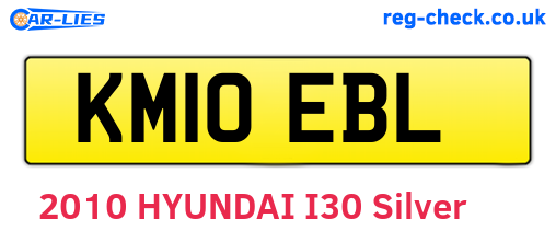 KM10EBL are the vehicle registration plates.