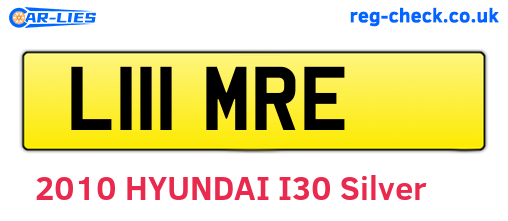 L111MRE are the vehicle registration plates.