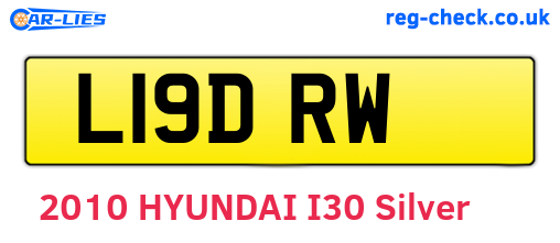 L19DRW are the vehicle registration plates.