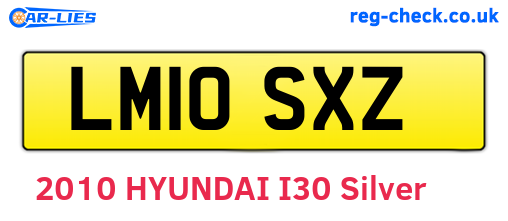 LM10SXZ are the vehicle registration plates.