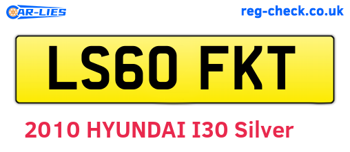 LS60FKT are the vehicle registration plates.