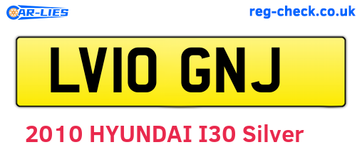 LV10GNJ are the vehicle registration plates.