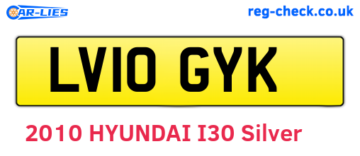 LV10GYK are the vehicle registration plates.