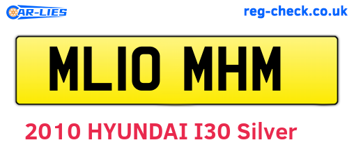 ML10MHM are the vehicle registration plates.