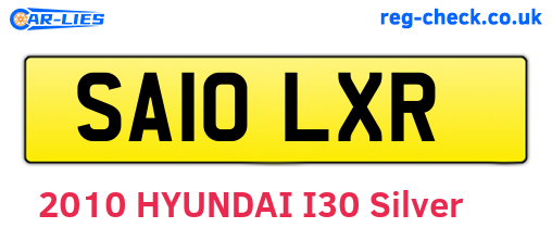 SA10LXR are the vehicle registration plates.
