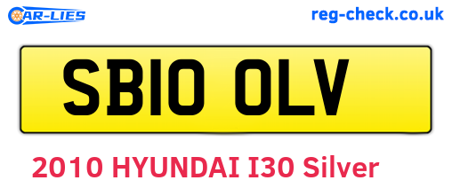 SB10OLV are the vehicle registration plates.