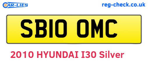 SB10OMC are the vehicle registration plates.