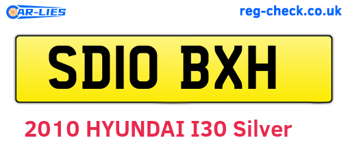 SD10BXH are the vehicle registration plates.