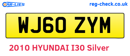 WJ60ZYM are the vehicle registration plates.