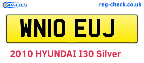 WN10EUJ are the vehicle registration plates.