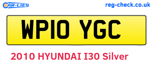 WP10YGC are the vehicle registration plates.