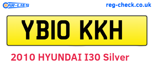 YB10KKH are the vehicle registration plates.