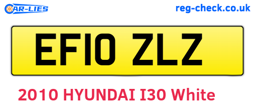 EF10ZLZ are the vehicle registration plates.