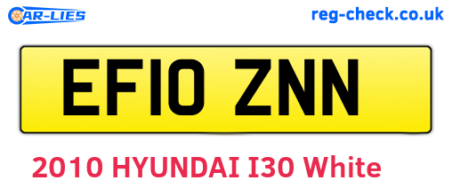 EF10ZNN are the vehicle registration plates.