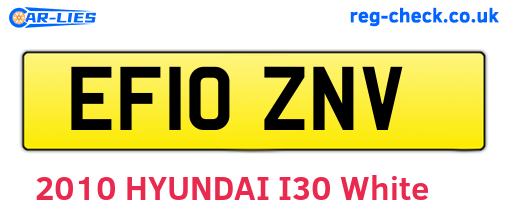 EF10ZNV are the vehicle registration plates.