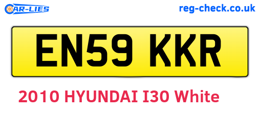 EN59KKR are the vehicle registration plates.
