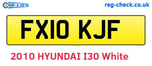 FX10KJF are the vehicle registration plates.
